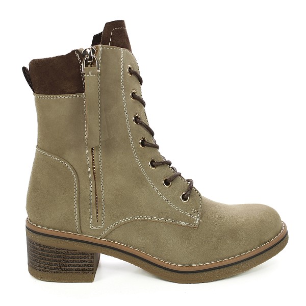 Khaki niske čizme na petu 2592S