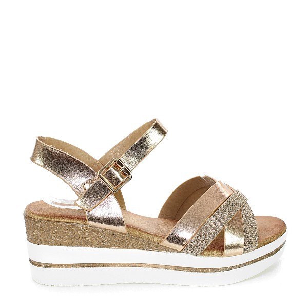 Champagne sandale s petom X6-Z7668-07T