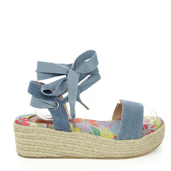 Plave sandale s platformom NS3802G