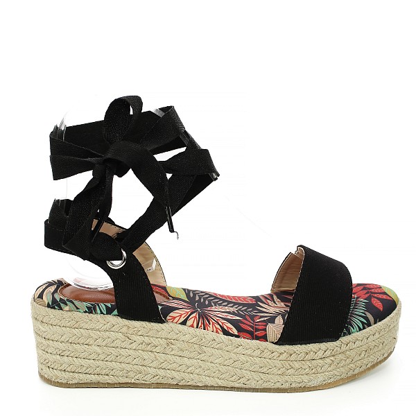 Crne sandale s platformom NS3802G