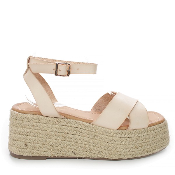Beige sandale s platformom MS8016G