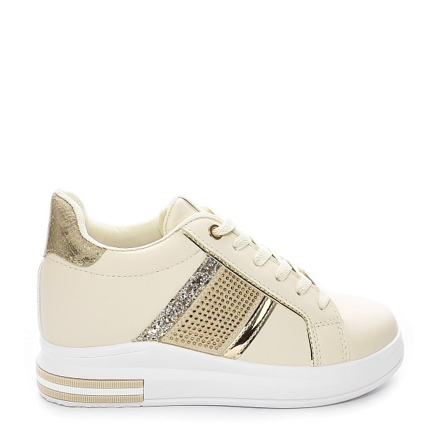 Beige tenisice na petu B161S