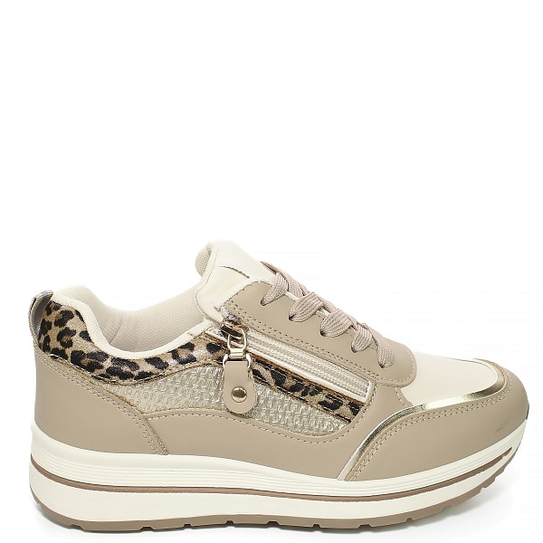 Khaki tenisice s platformom YD7453-08G