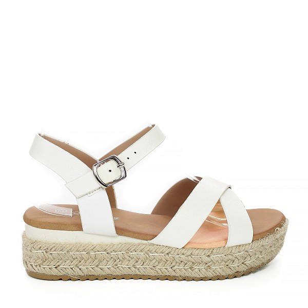 Bijele sandale s platformom HY1381G