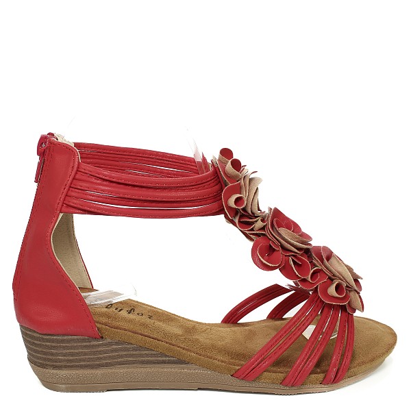 Crvene sandale s punom petom Y2331S