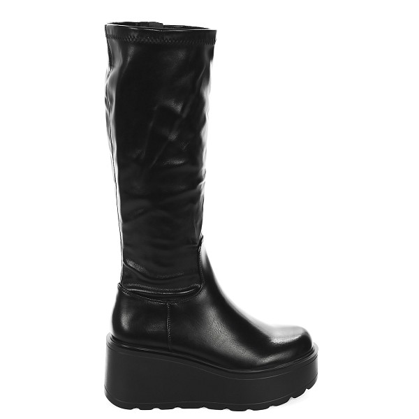 Crne čizme s punom petom ZX20771-16T