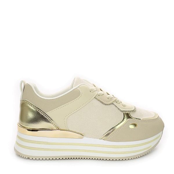 Beige tenisice s platformom Y13-YD9169-01T