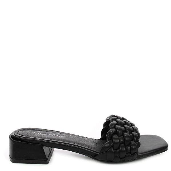 Crne natikače s petom LY9216-1G