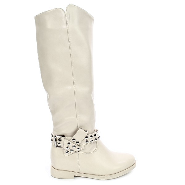 Beige čizme na skrivenu petu U8X28120-1T