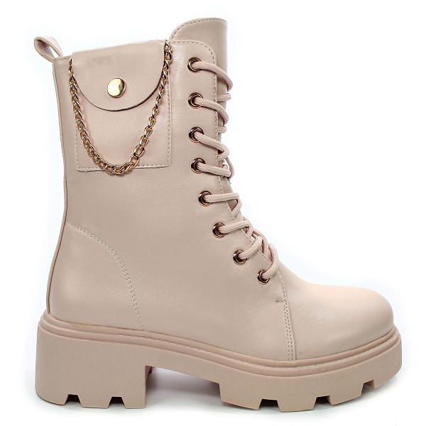Beige niske čizme MS1017G