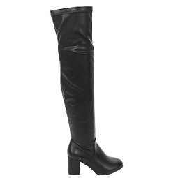 Črni visoki škornji s peto VS-Y8BX227T