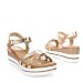 Champagne sandale s petom F6687T