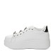 Bijelo-srebrne tenisice s platformom AD-899G