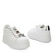 Bijelo-srebrne tenisice s platformom AD-899G