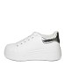 Bijelo-srebrne tenisice s platformom YD2323-03G