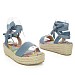 Plave sandale s platformom NS3802G
