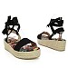 Crne sandale s platformom NS3802G