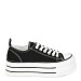 Crne platnene tenisice s platformom YD8382-02T