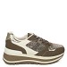 Khaki tenisice s platformom 85-53T