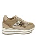 Khaki tenisice s platformom 85-951G