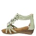 Zelene sandale s punom petom Y2331S