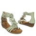 Zelene sandale s punom petom Y2331S