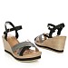 Crne sandale s petom 10-322T