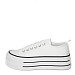 Bijele platnene tenisice s platformom YD8382-02T