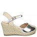 Srebrne espadrile s punom petom MS7121G
