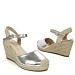 Srebrne espadrile s punom petom MS7121G