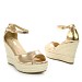Champagne sandale na punu petu NAP-1133G