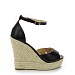 Crne sandale na punu petu M628G