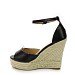 Crne sandale na punu petu M628G