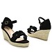 Crne sandale na punu petu BL-95S
