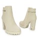 Beige gležnjače na petu R599G
