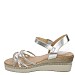 Srebrne sandale s punom petom RD138T
