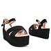 Crne sandale s platformom A302G
