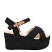 Crne sandale s platformom A302G