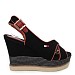 Crne sandale na punu petu 1000-Q37G