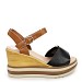 Crne sandale na punu petu MS7037G