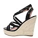 Crne sandale na punu petu NAP-213G