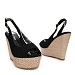 Crne sandale na punu petu NAP-217G