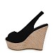 Crne sandale na punu petu NAP-217G