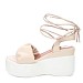 Beige sandale s platformom HJ7092G