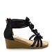 Crne sandale s petom S060288S