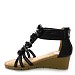 Crne sandale s petom S060288S