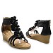 Crne sandale s petom S060288S